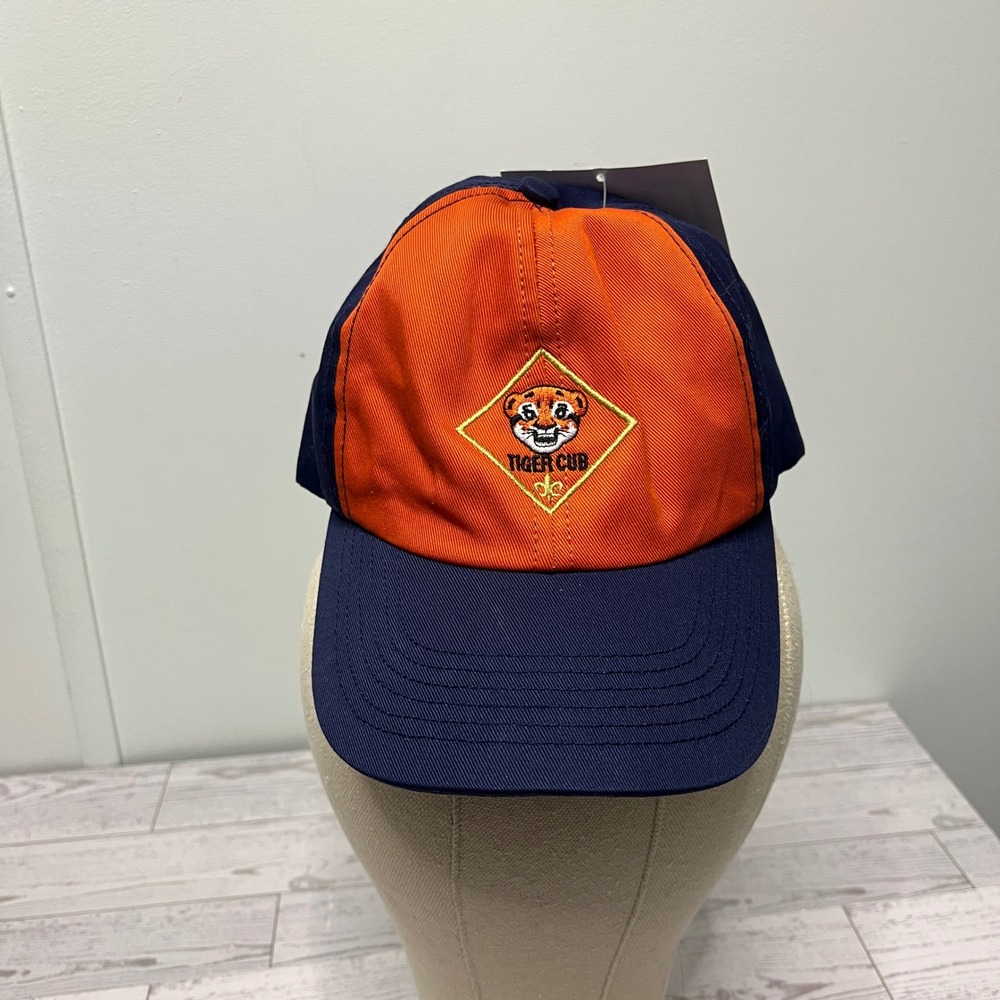 New Boy Scouts of America Tiger Cub Hat Navy Blue Orange Snapback Cap Kids